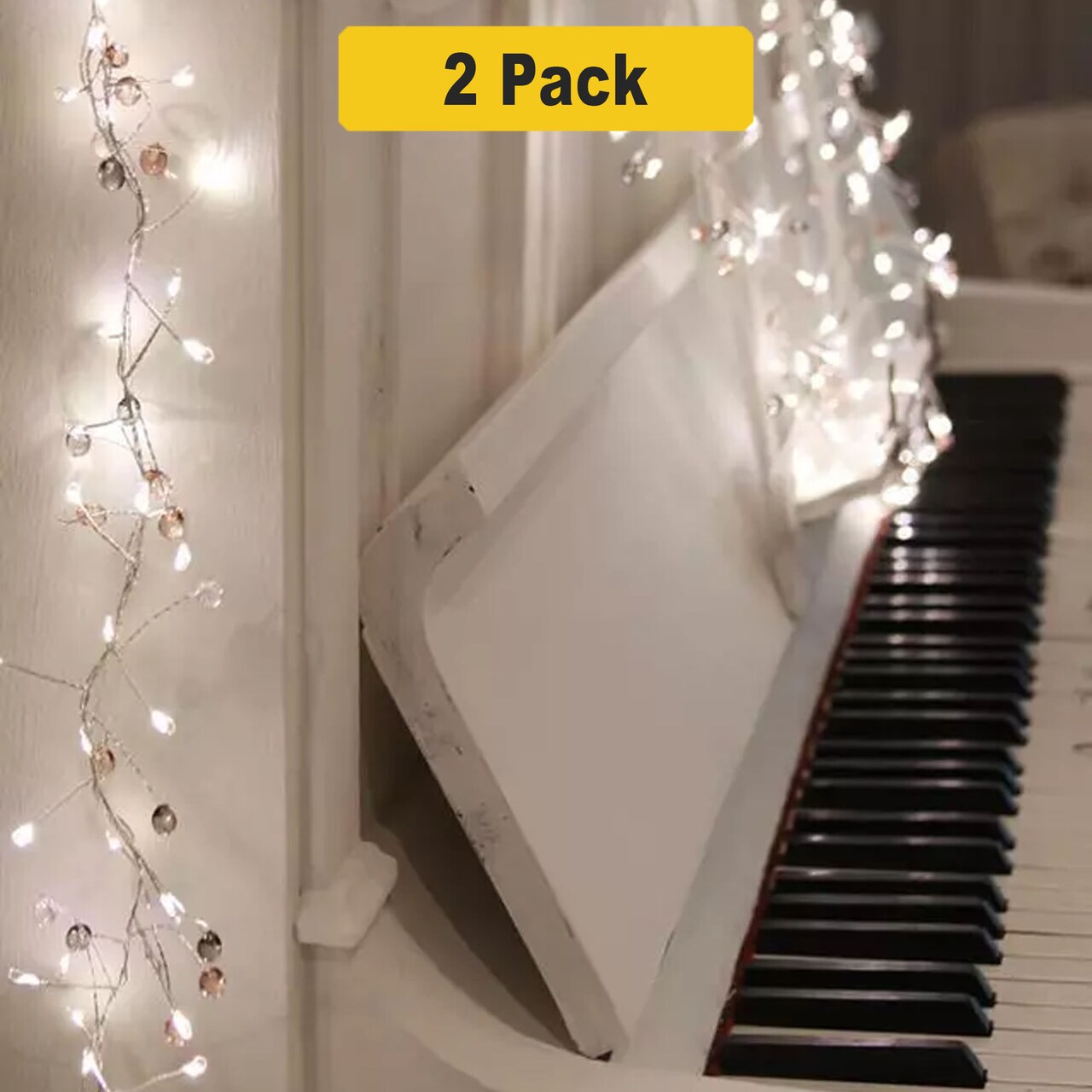 Twinkling Crystal Gem Fairy String Lights — 40 LEDs, 97 Sparkling Stones